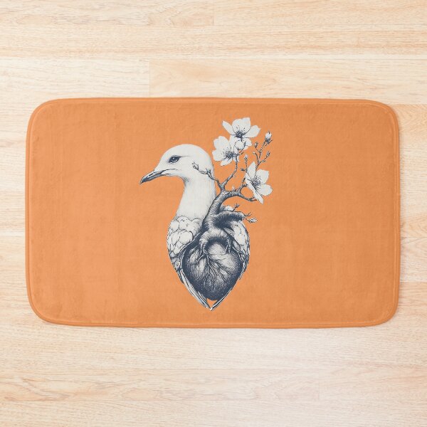 Item preview, Seagull, heart and flower designed and sold by Brendon987.
