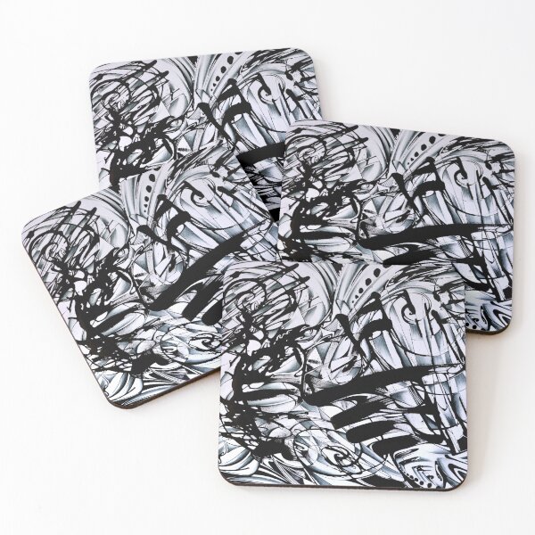 Item preview, Black and White Inky Abstract designed and sold by inkymoods.