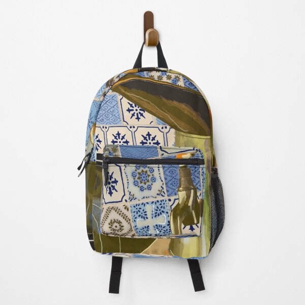 Item preview, Reflective golden jug and blue tiles in Monet’s kitchen designed and sold by mazarte.