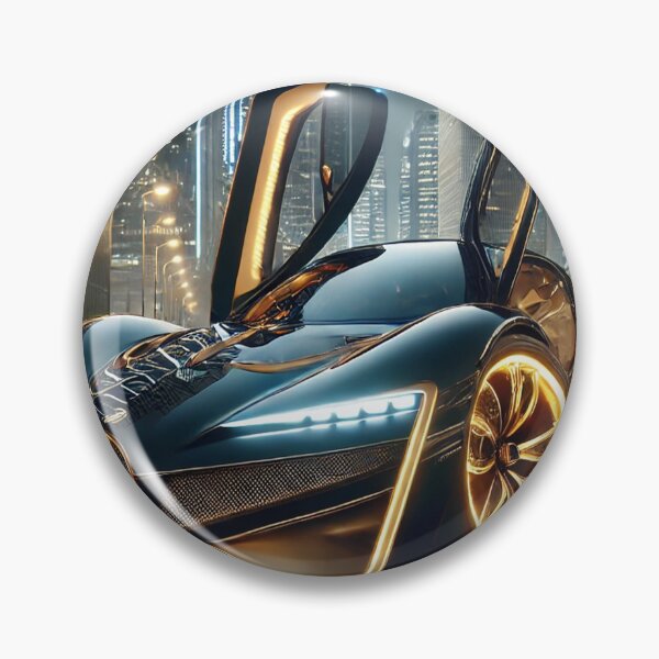 Item preview, Futuristic Luxury Supercar | Black & Gold Hypercar | Elite Automotive Art designed and sold by AkilaCreations .