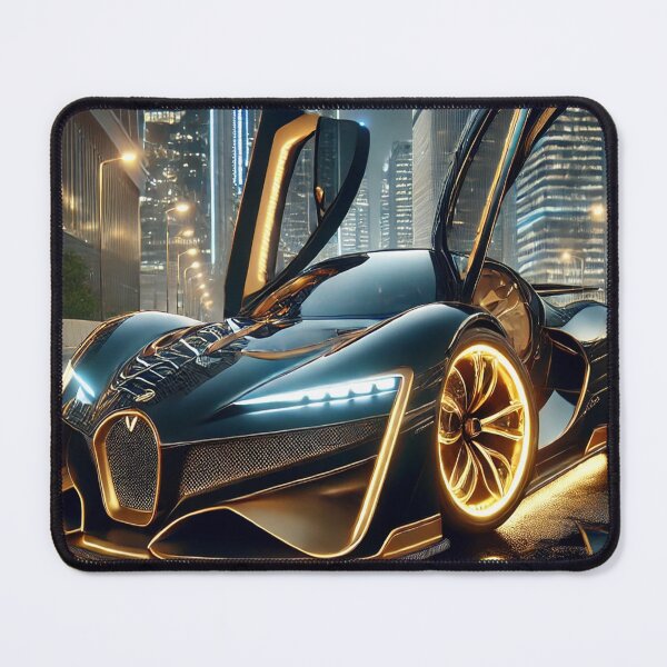 Item preview, Futuristic Luxury Supercar | Black & Gold Hypercar | Elite Automotive Art designed and sold by AkilaCreations .