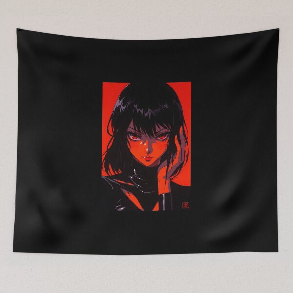 Item preview, Crimson Shadow Anime Portrait designed and sold by Alahchin Art.