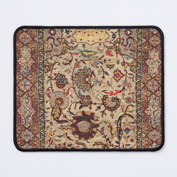 Item preview, Safavid Silk Metal-Thread Persian Rug Print designed and sold by Vicky Brago-Mitchell®.
