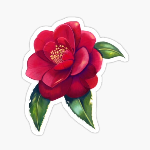 Vista previa del artículo con la obra «Camelia», diseñado y vendido por TatziArt.