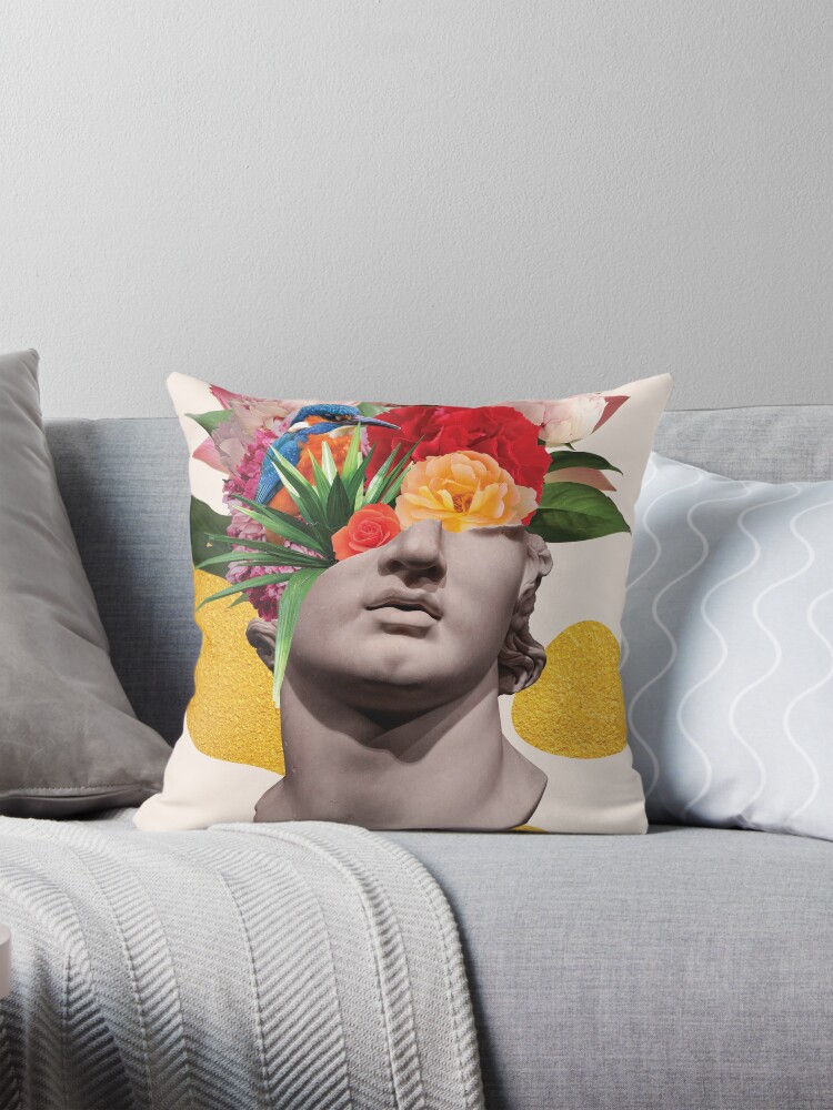 Thumbnail 1 of 4, Pillow, Flower Head designed and sold by SomeGoodPaperCo.