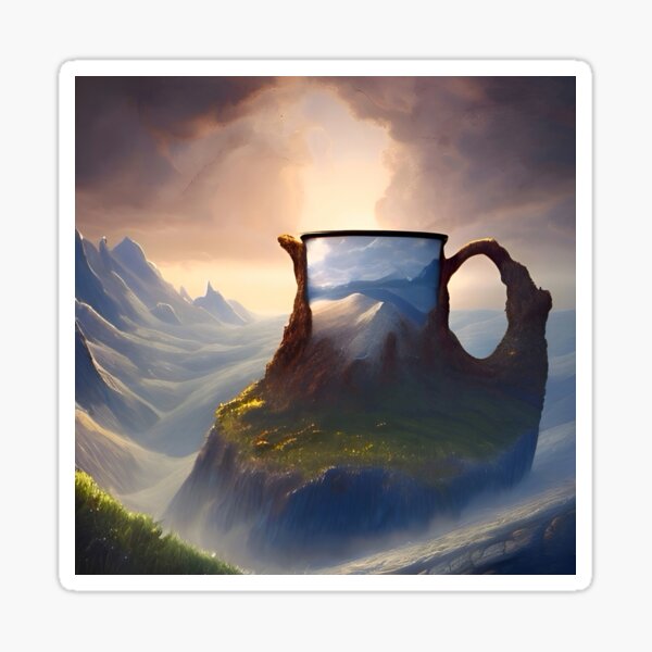 strange landscape somewhere Sticker