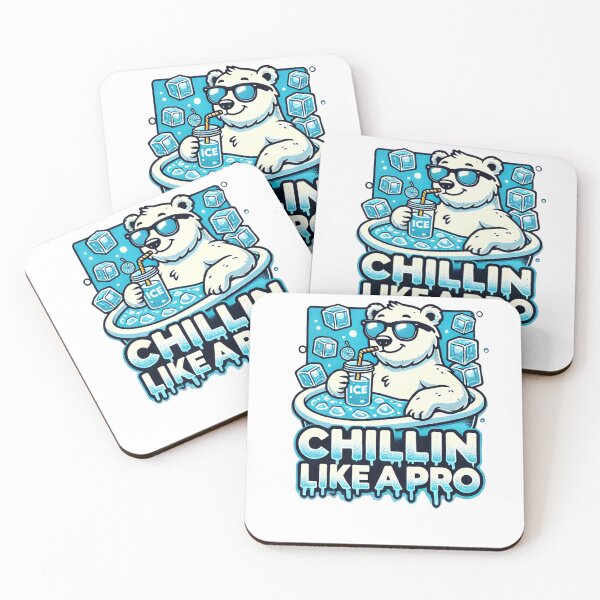 Item preview, Chillin like a pro Polar Bear design designed and sold by  Any Mood Designs.