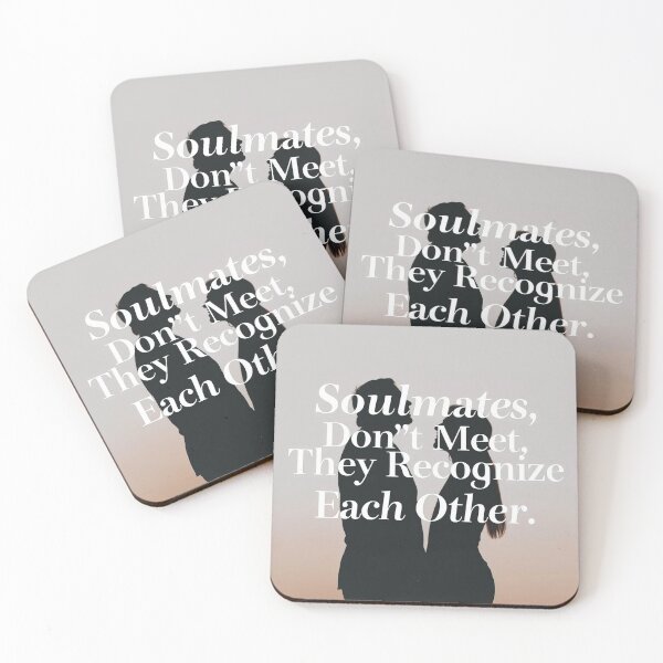 Item preview, Soulmates Dont Meet They Recognize Each Other Romantic Quote Art designed and sold by Angelsartsandpattern.