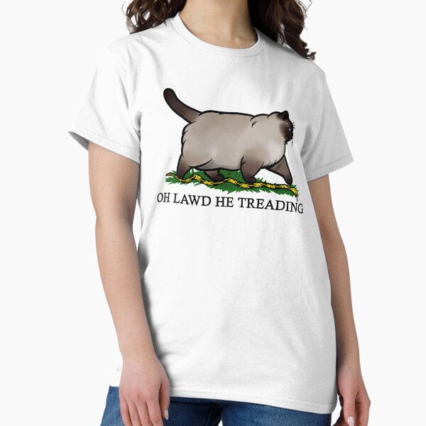 Item preview, Oh Lawd He Treading Siamese Cat designed and sold by KilkennyCat Art.
