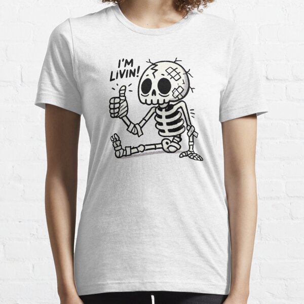 Item preview, I'm Livin! Tired Skeleton designed and sold by TenkaTees.