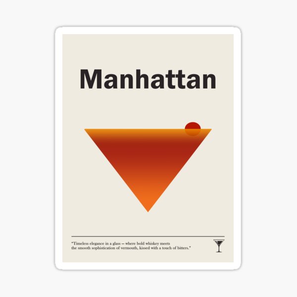 Item preview, Manhattan Cocktail Aesthetic Design designed and sold by Chromesthezia.