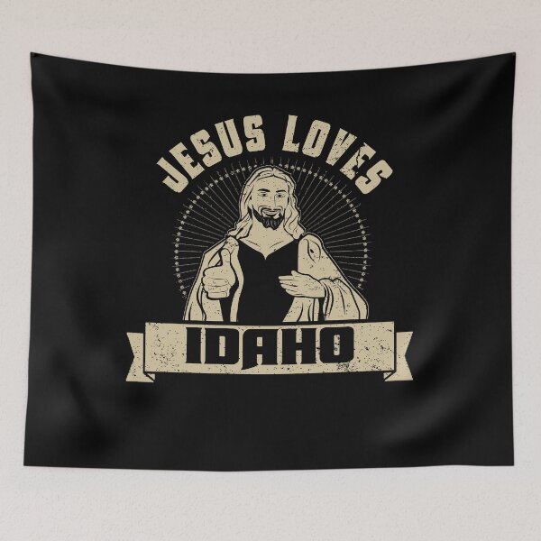 Artikelvorschau, Jesus liebt Idaho Ich liebe Jesus Apparel Home Shirt entworfen und verkauft von shoppzee.