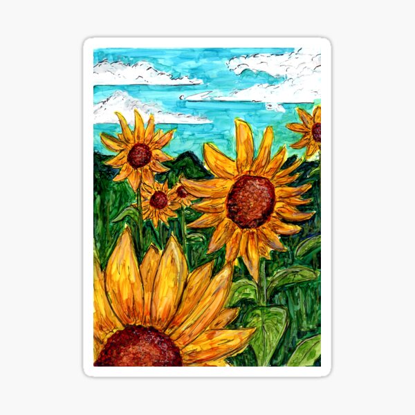 Item preview, Sunflower field version 1  designed and sold by Cdinklings.