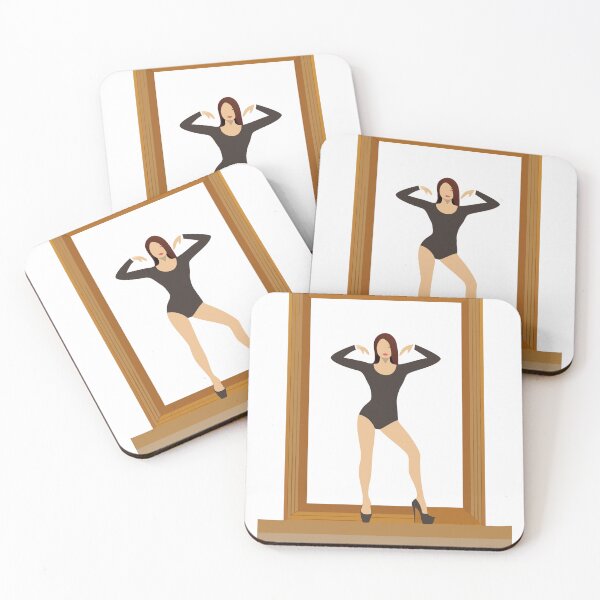 Item preview, Stylized Illustration of a Woman Posing in a Wooden Frame designed and sold by Creative88Art.