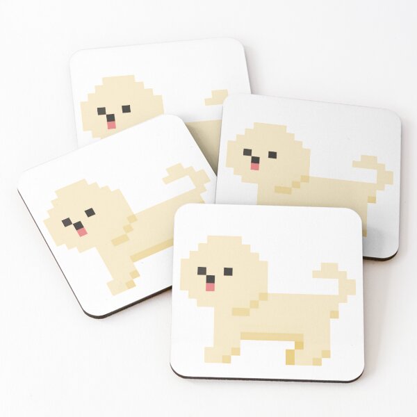 Item preview, Pixelated Golden Dog with a Happy Expression designed and sold by K1llexx.
