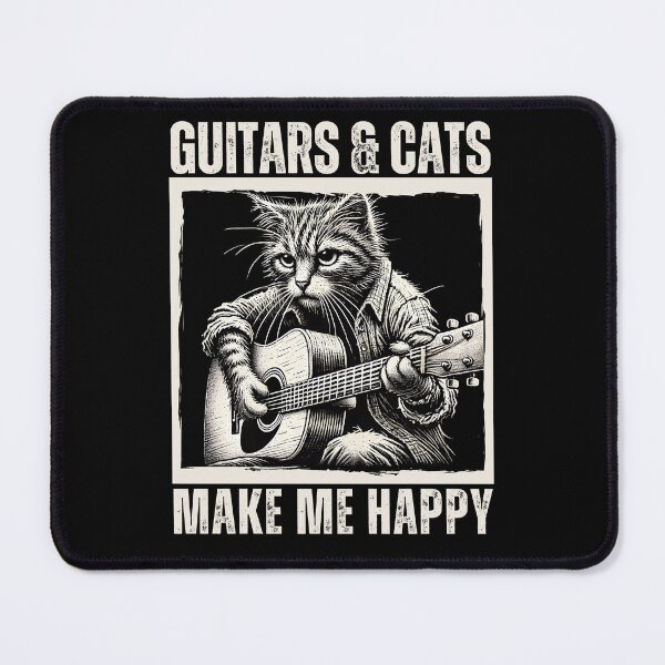 Item preview, Guitars & Cats Make Me Happy designed and sold by Boggy62.