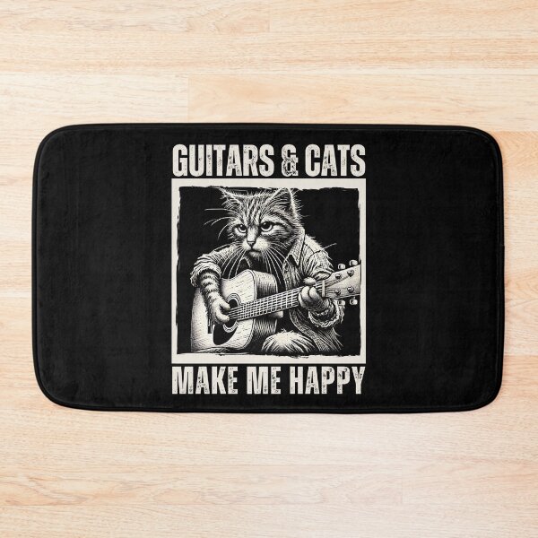 Item preview, Guitars & Cats Make Me Happy designed and sold by Boggy62.