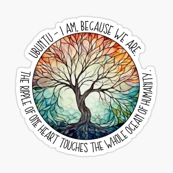 Item preview, Ubuntu sticker designed and sold by Social Justice Mom Creates.