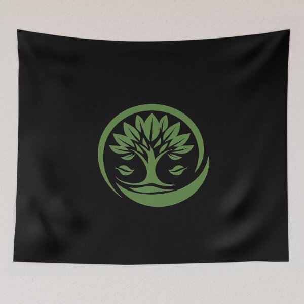 Item preview, Minimalist Green Tree Logo – Eco-Friendly Nature Symbol designed and sold by EmiBarDesign.
