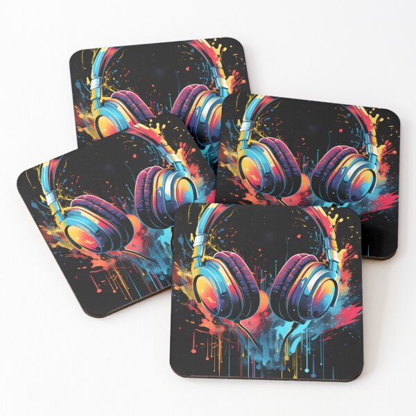 Item preview, Colorful headphones – music meets art in graffiti style designed and sold by unknown-places.