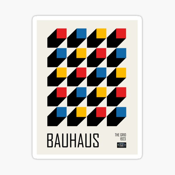 Vista previa del artículo con la obra «La cuadrícula de la Bauhaus: el modelo de 1923», diseñado y vendido por Chromesthezia.