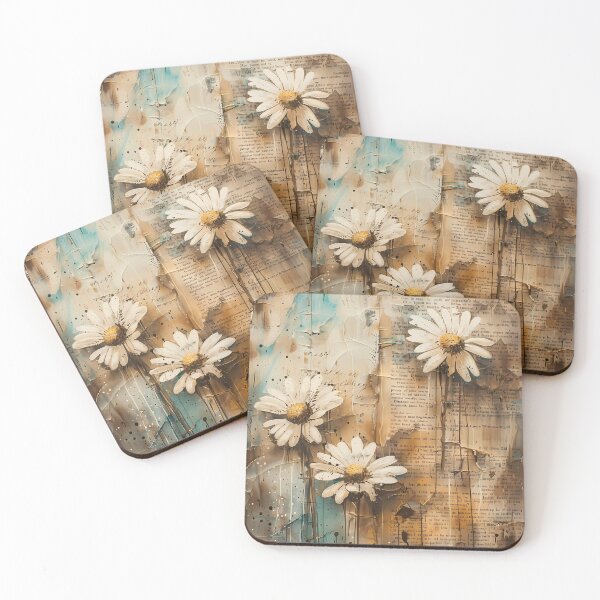 Item preview, Aged Junk Journal Vintage Daisy, Scrapbook, Vintage Ephemera designed and sold by ExploreElegance.