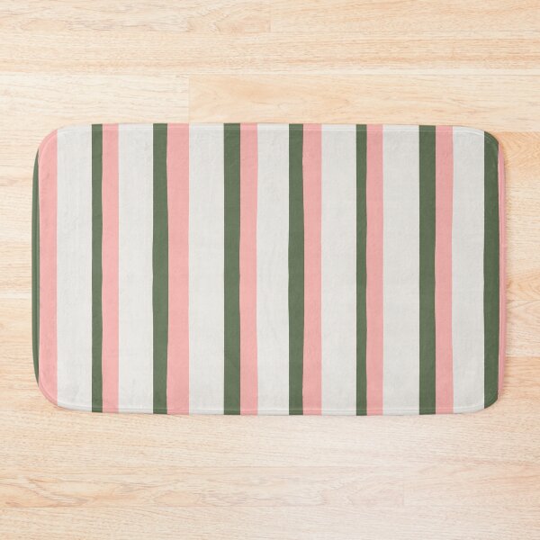 Item preview, Hand Drawn Vertical Stripes Muted Green & Pink designed and sold by soundlesswaves.