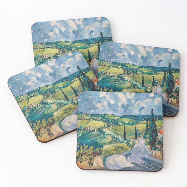 Item preview, Romantic Provence Landscape with Rolling Hills and Cypress Trees designed and sold by CARRAANN.