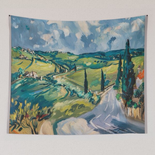 Item preview, Romantic Provence Landscape with Rolling Hills and Cypress Trees designed and sold by CARRAANN.