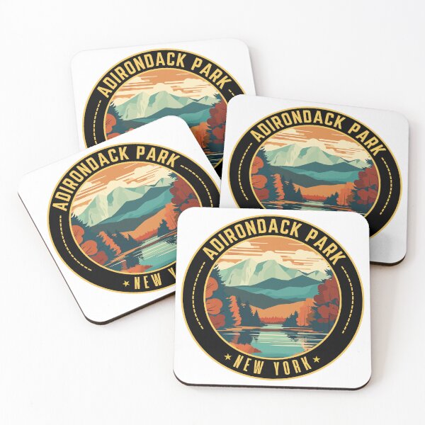 Item preview, Adirondack Park in New York, USA Travel Art Badge designed and sold by MaateoDesign.