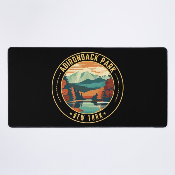 Item preview, Adirondack Park in New York, USA Travel Art Badge designed and sold by MaateoDesign.