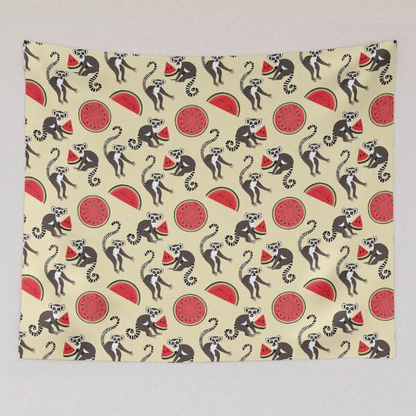 Item preview, Cute Lemurs and Watermelons designed and sold by maxxie-pod.