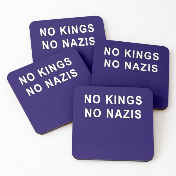 Item preview, NO KINGS NO NAZIS Bold Statement designed and sold by LoveAndDefiance.