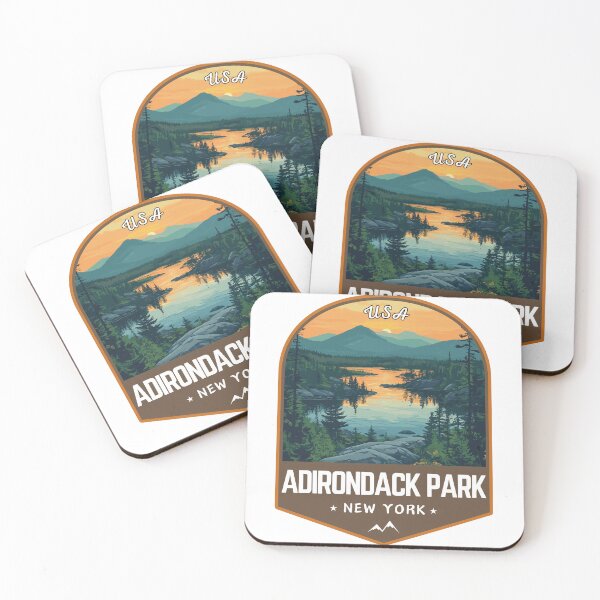 Item preview, Adirondack Park in New York, USA Travel Art Emblem designed and sold by MaateoDesign.