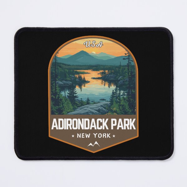Item preview, Adirondack Park in New York, USA Travel Art Emblem designed and sold by MaateoDesign.
