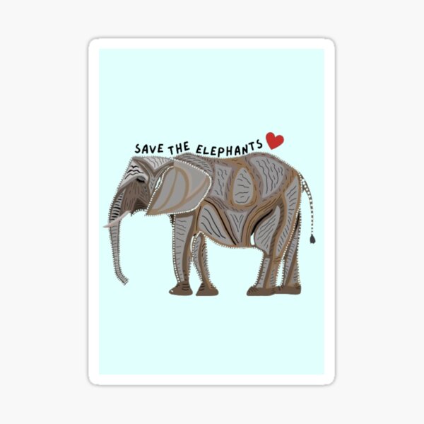 Item preview, Save The Elephants designed and sold by Lotus Soul Creative.