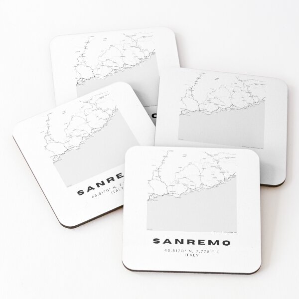 Item preview, Minimalist Sanremo Map Art - Italy City Coordinates Design designed and sold by RM-Journey.