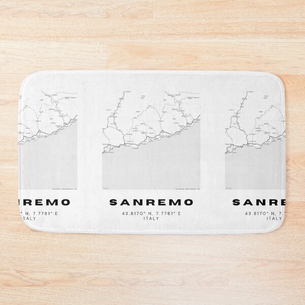 Item preview, Minimalist Sanremo Map Art - Italy City Coordinates Design designed and sold by RM-Journey.