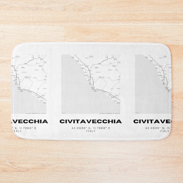 Item preview, Minimalist Civitavecchia Map Art - Italy City Coordinates Design designed and sold by RM-Journey.