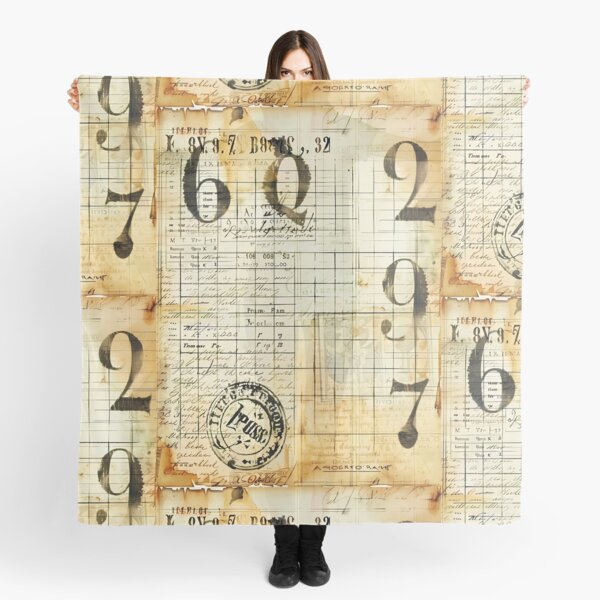 Item preview, Grunge Numbers, Ephemera, Scrapbook, Junk Journal Page, Vintage Prints, Collage Sheet designed and sold by ExploreElegance.