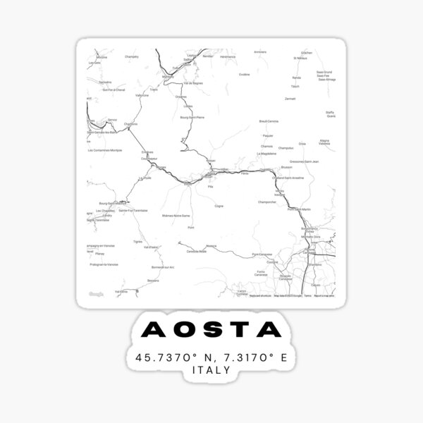 Item preview, Minimalist Aosta Map Art - Italy City Coordinates Design designed and sold by RM-Journey.