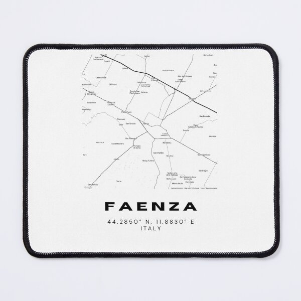 Item preview, Minimalist Faenza Map Art - Italy City Coordinates Design designed and sold by RM-Journey.