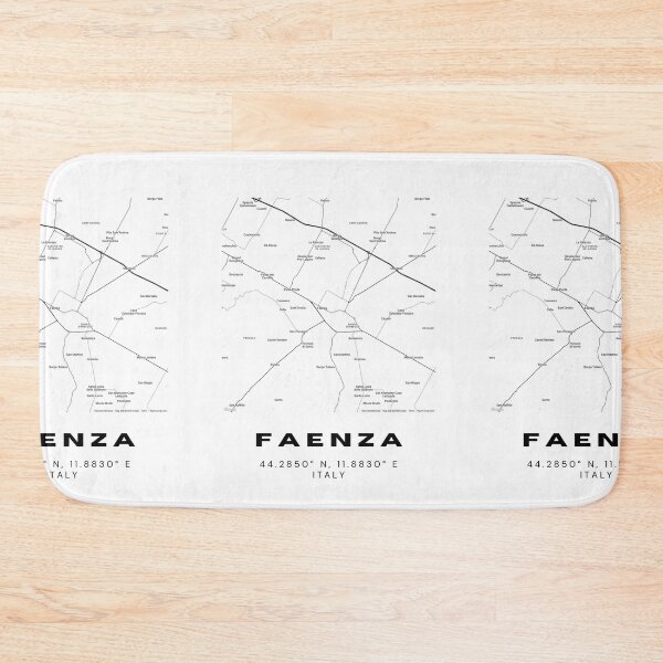 Item preview, Minimalist Faenza Map Art - Italy City Coordinates Design designed and sold by RM-Journey.