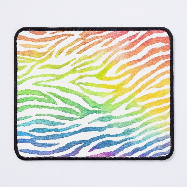 Item preview, Watercolor Rainbow Zebra Print designed and sold by Meredith Makes Art.