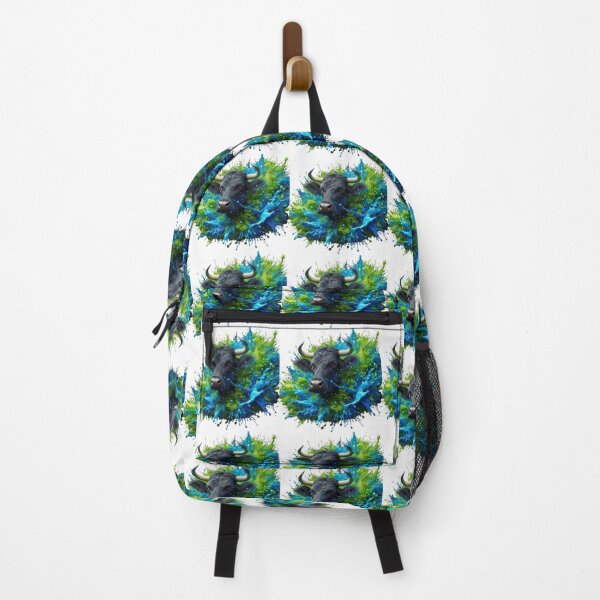 Item preview, Majestic Black Cow in a Splash of Colors designed and sold by PARNAZ2021.