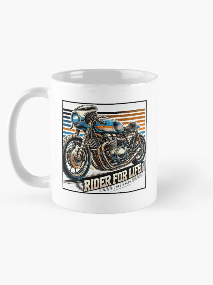 Thumbnail 5 of 6, Coffee Mug, Cafe Racer Rider For Life designed and sold by Lucid-Threadz.