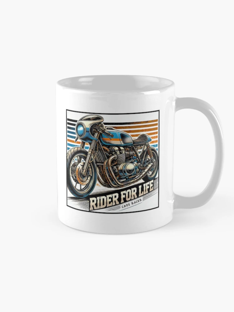 Thumbnail 3 of 6, Coffee Mug, Cafe Racer Rider For Life designed and sold by Lucid-Threadz.