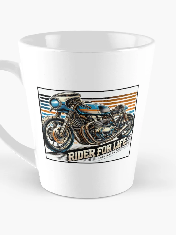 Thumbnail 3 of 4, Coffee Mug, Cafe Racer Rider For Life designed and sold by Lucid-Threadz.