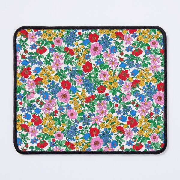 Item preview, Fabric decorated with red flowers designed and sold by Yonacreation.