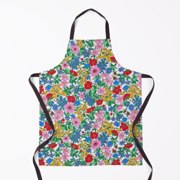 Item preview, Fabric decorated with red flowers designed and sold by Yonacreation.